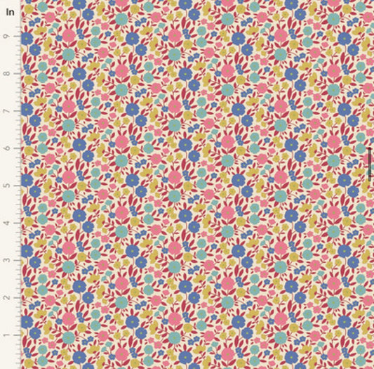 Janice - Red - 100614 - Wallflower Collection - Tilda Fabrics