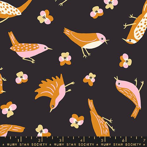 Soft Black RS3076 17 - Bird Is The Word Collection by Kimberly Kight - Ruby Star Society - Moda Fabrics