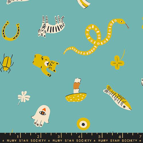 Turquoise RS4113 14 - Ooh Lucky Lucky Collection by Alexia Abegg - Ruby Star Society - Moda Fabric