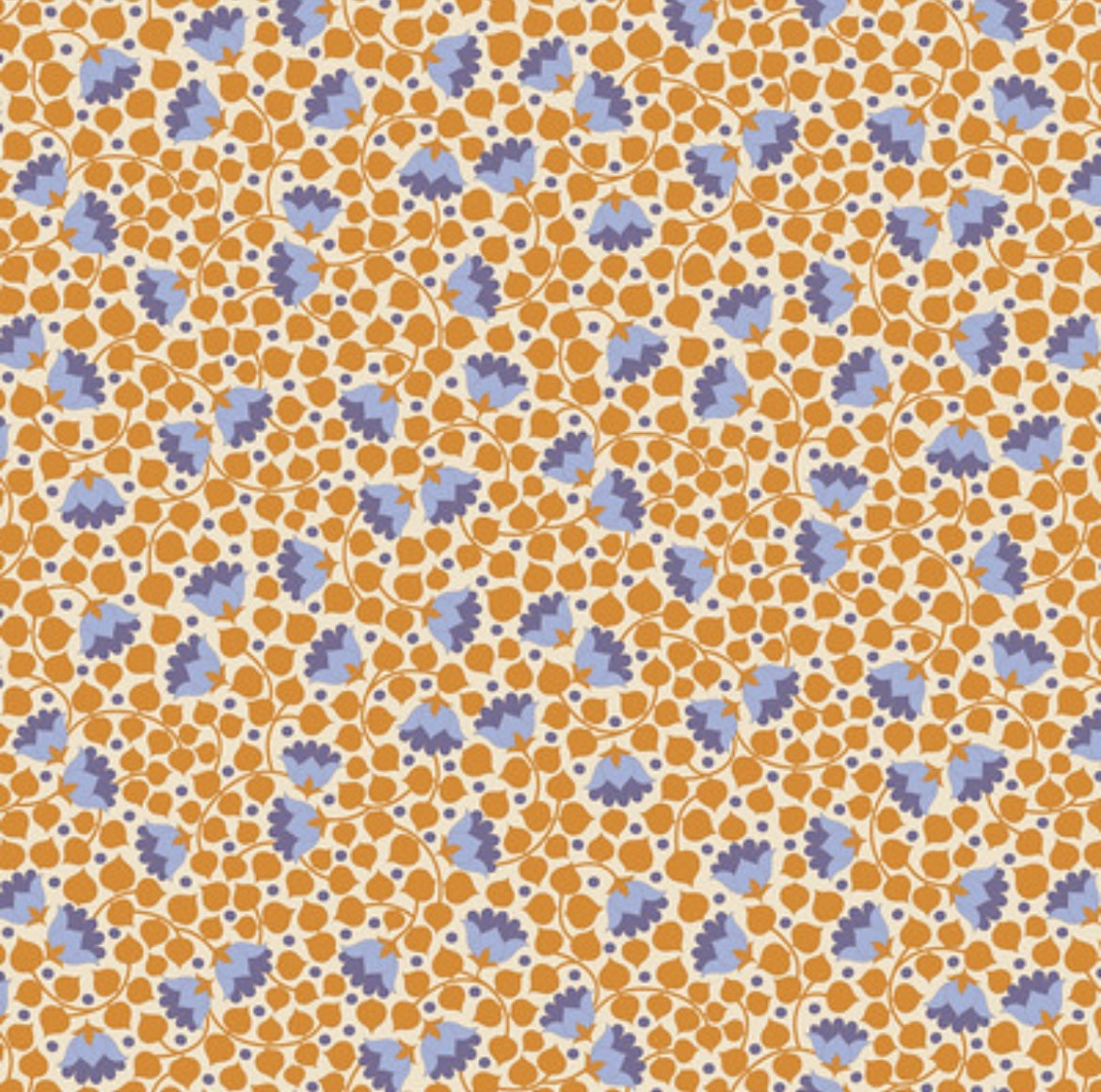 Bellflower - Mustard - 110136 - Wallflower Blender Collection - Tilda Fabrics