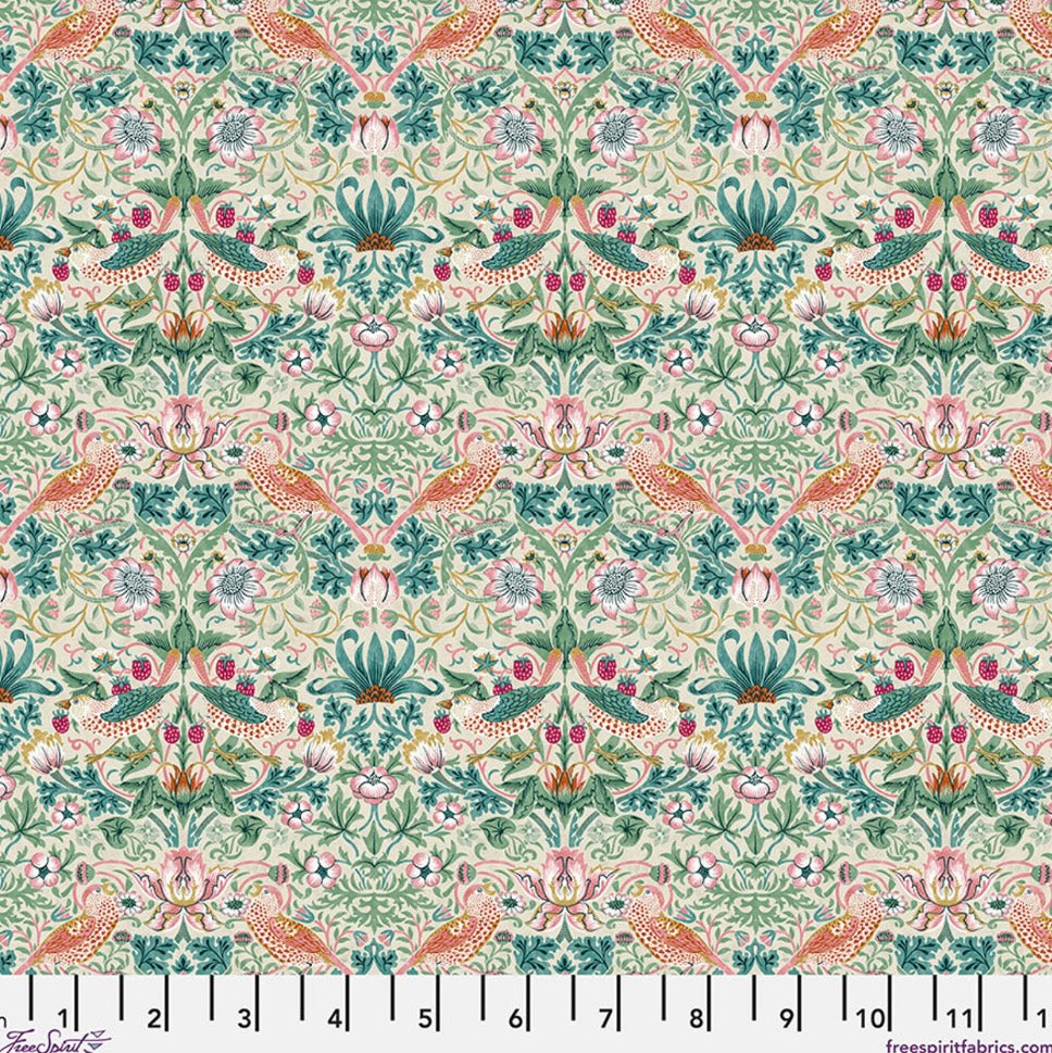Mini Strawberry Thief - Mineral - PW WM002.MINERAL - Bedford Park Collection by Morris and Co. - FreeSpirit Fabrics