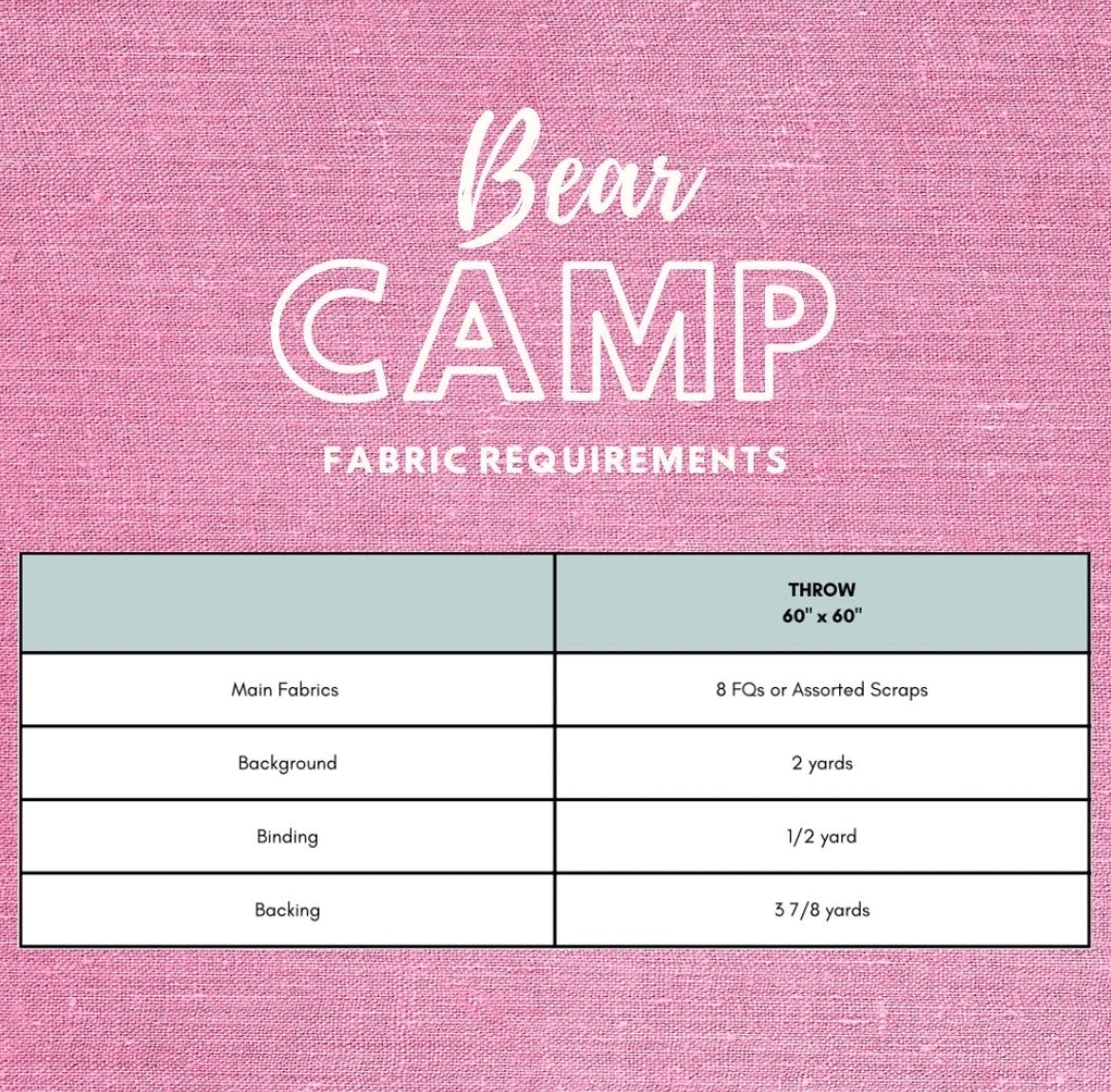 Bear Camp Quilt Pattern by Prairie Quilt Co. (Paper copy)