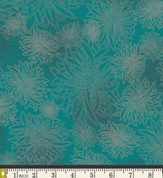 Capri Blue - FE-511 - Floral Elements Collection - Art Gallery Fabrics