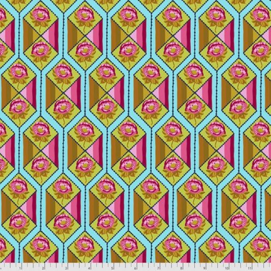 Facets - Aqua - Bright Eyes Collection by Anna Maria Horner - FreeSpirit Fabrics