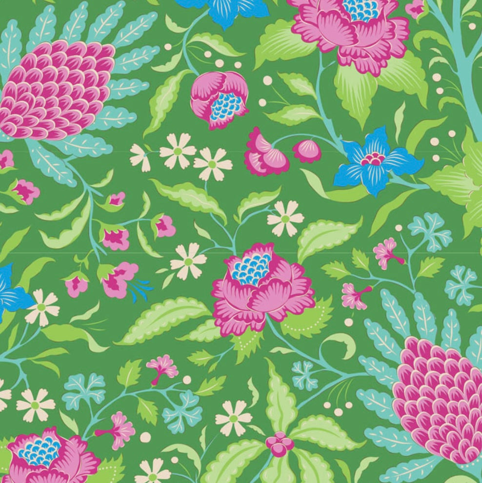 Flowertangle - Green - 100512 - Bloomsville Collection - Tilda Fabrics