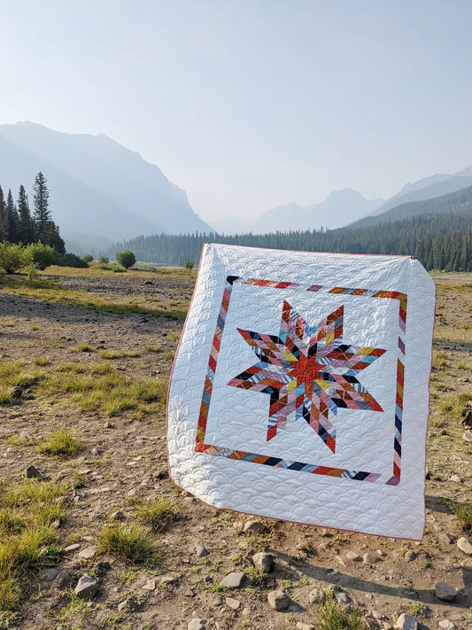 Patchwork Lone Star Quilt Pattern by Plains & Pine