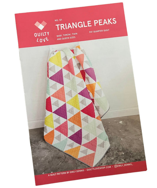 Triangle Peaks Quilt Pattern by Emily Dennis of Quilty Love