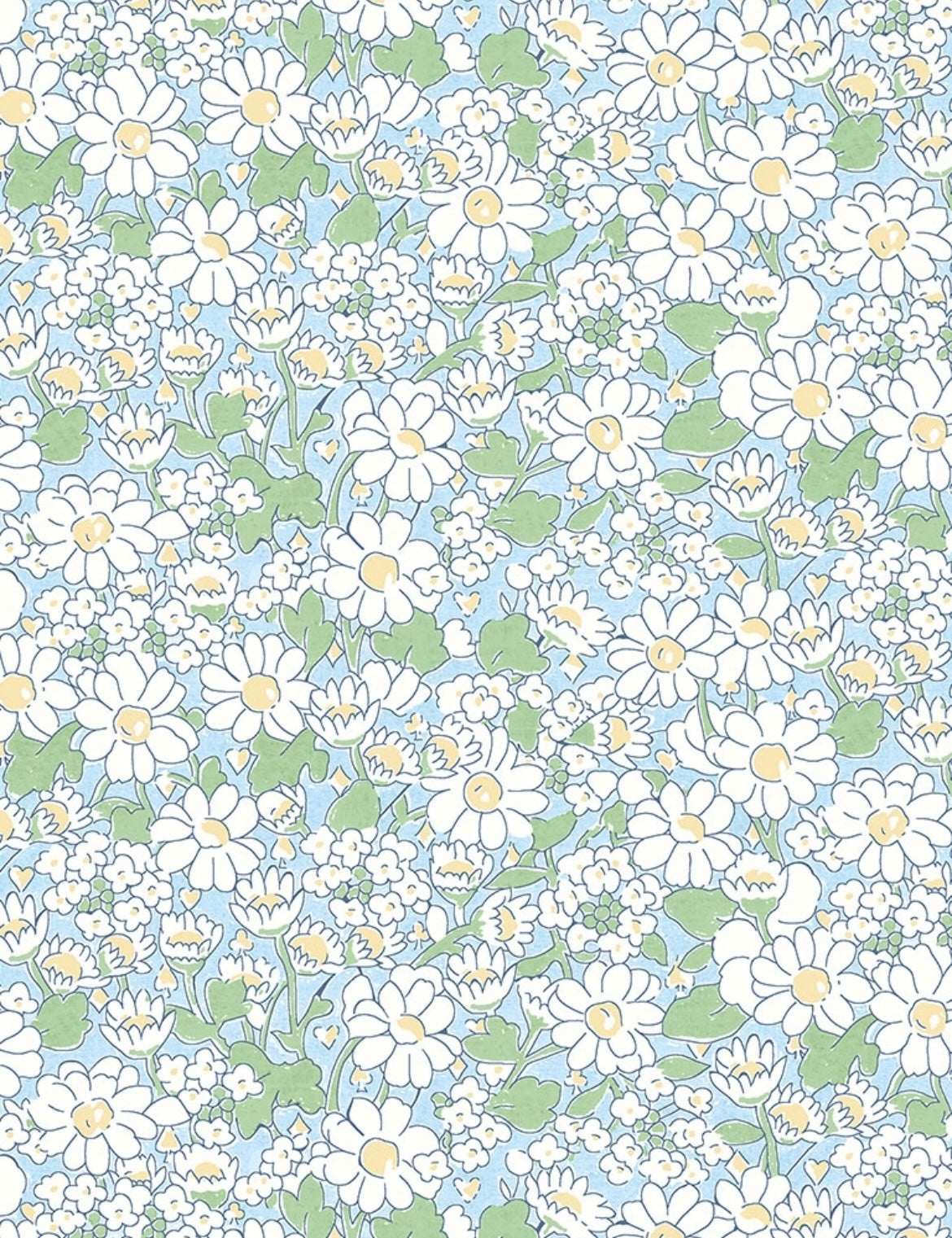 Alice W - Blue - Tana Lawn - Liberty of London Fabrics - 100% Cotton