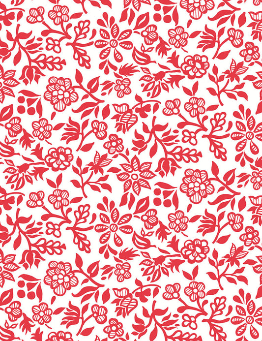 Periwinkle - Red - Liberty Kaleidoscope Collection - Liberty of London Fabrics