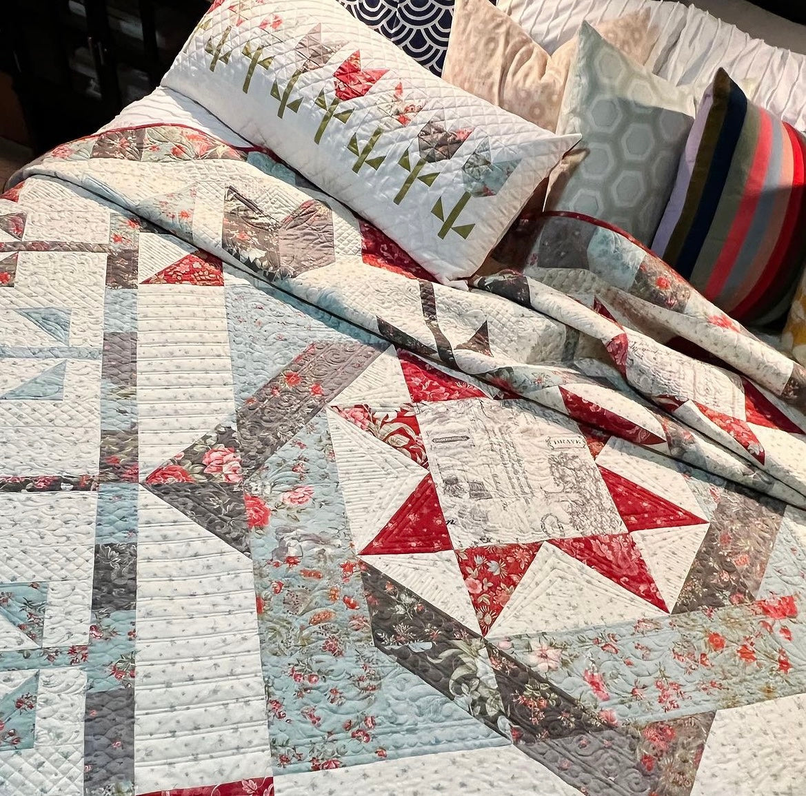 Howard’s Tulip Garden Quilt Kit - featuring Etchings Collection fabric by 3 Sisters for Moda Fabrics
