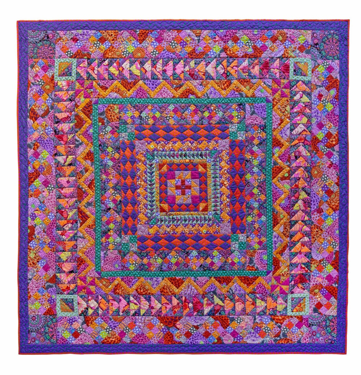 Autumn Postcard Quilt Kit - Designed by Liza Prior Lucy using Kaffe Collective Fabrics for Free Spirit Fabrics
