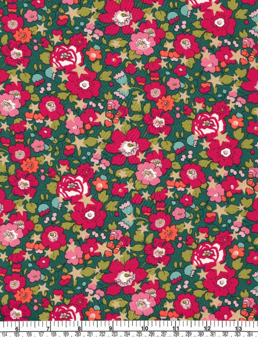 Betsy Star (C) (Metallic Stars) - Tana Lawn - Christmas Collection 2023 - Liberty of London Fabrics