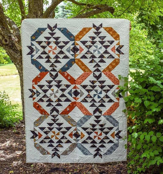 Mosaic Meadow Quilt Kit in Woodland Wildflowers fabric designed by Fancy That Design House for Moda Fabrics