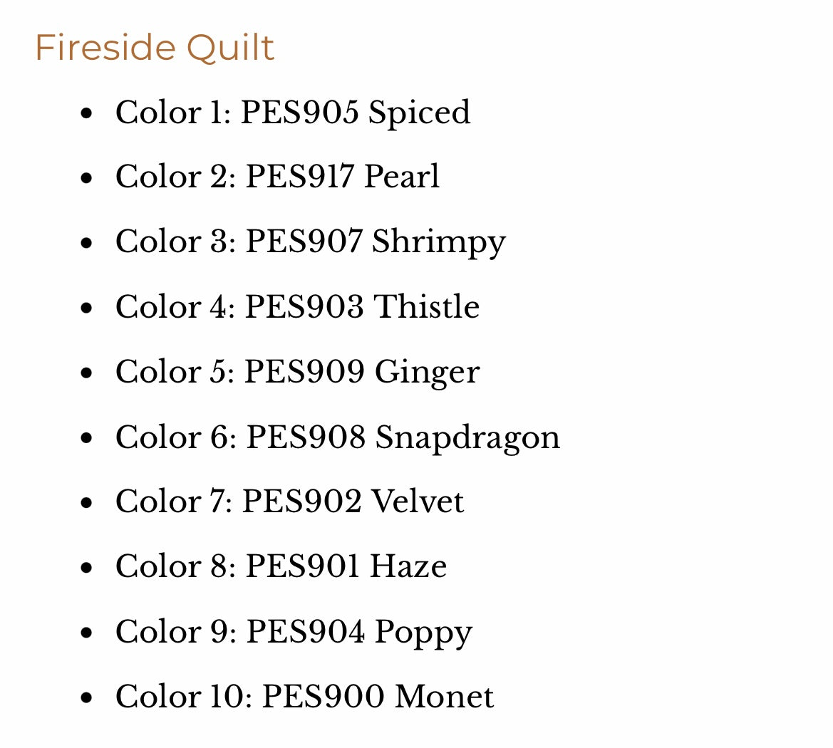 Fireside Quilt Kit - Pattern by Suzy Quilts