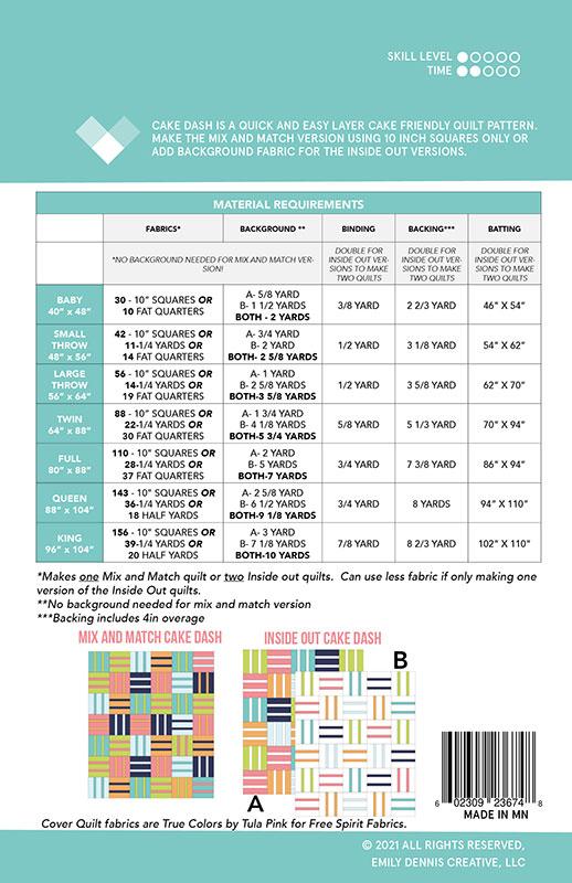 Cake Dash Quilt Pattern by Emily Dennis of Quilty Love