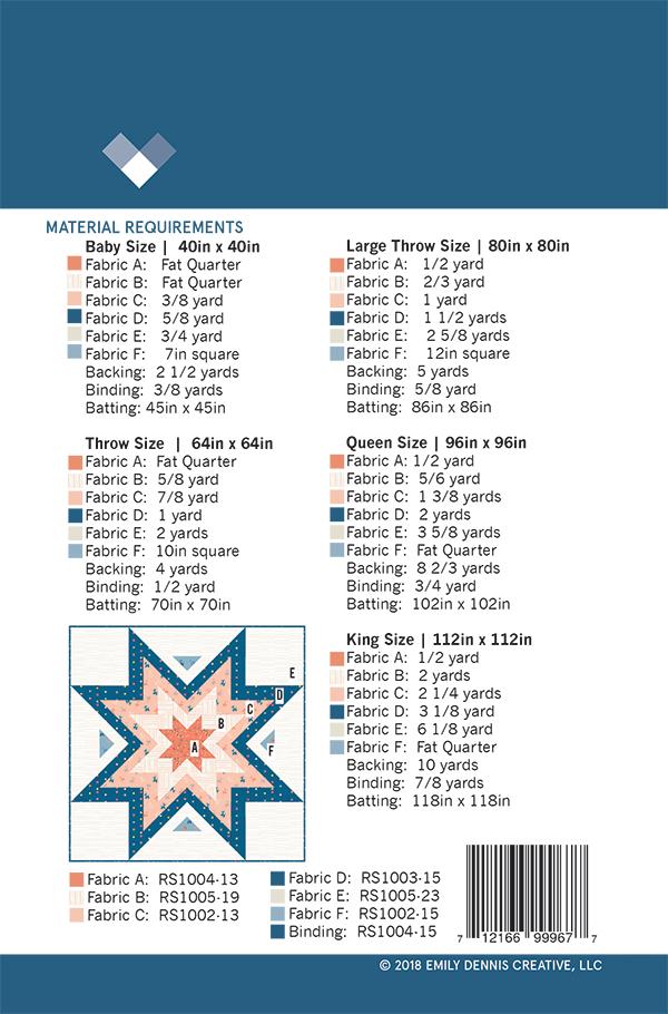 Expanding Stars - Pattern by Emily Dennis of Quilty Love