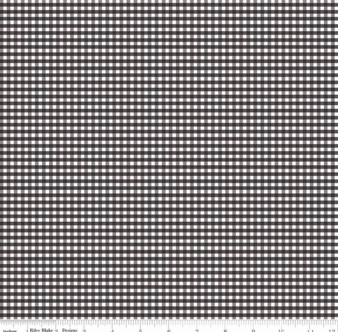 Black Gingham - 1/8” check by Riley Blake