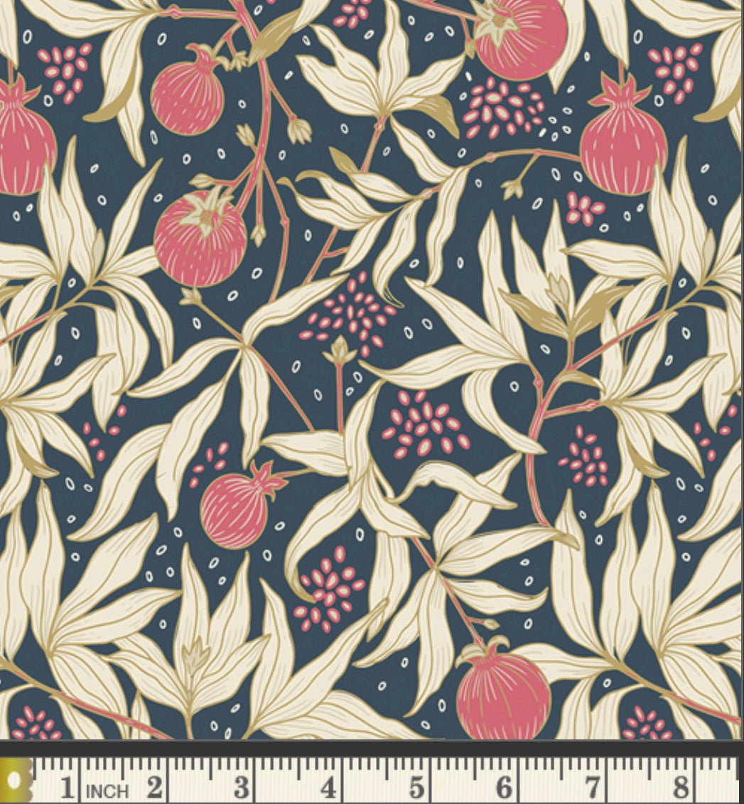 Dancing Pomegranates - Spring Equinox Collection by Katie O’Shea - Art Gallery Fabrics