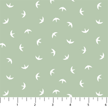Birds - Green - Splendor Collection by Pippa Shaw - Figo Fabrics