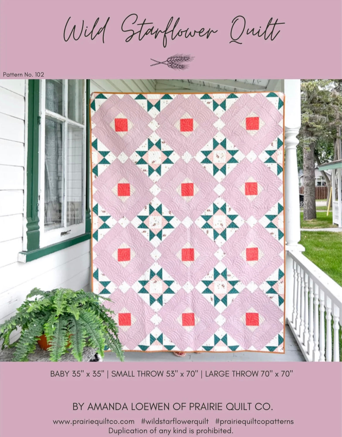 Wild Starflower Quilt - Pattern by Prairie Quilt Co.