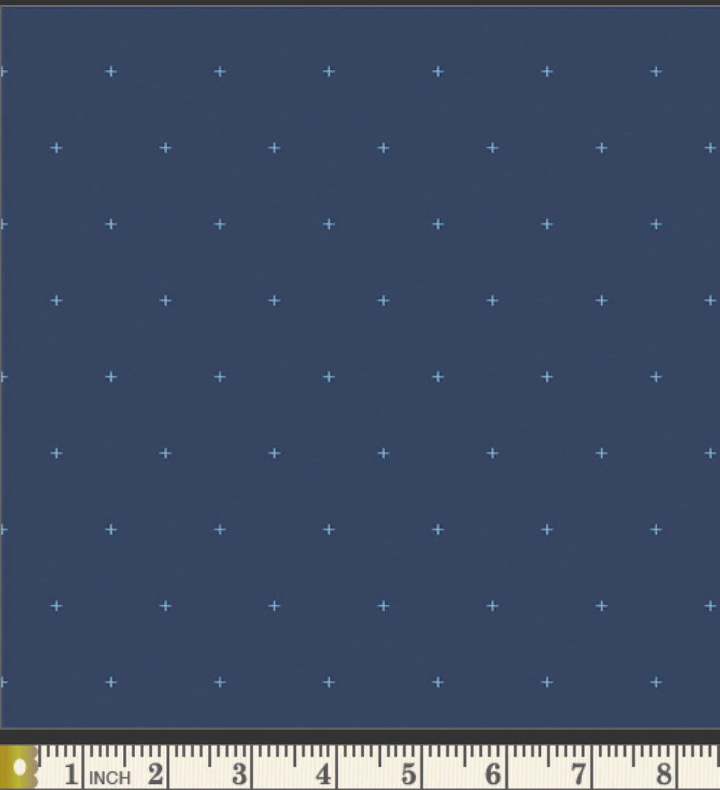 Handstitched Fog - True Blue Collection by Maureen Cracknell - Art Gallery Fabrics