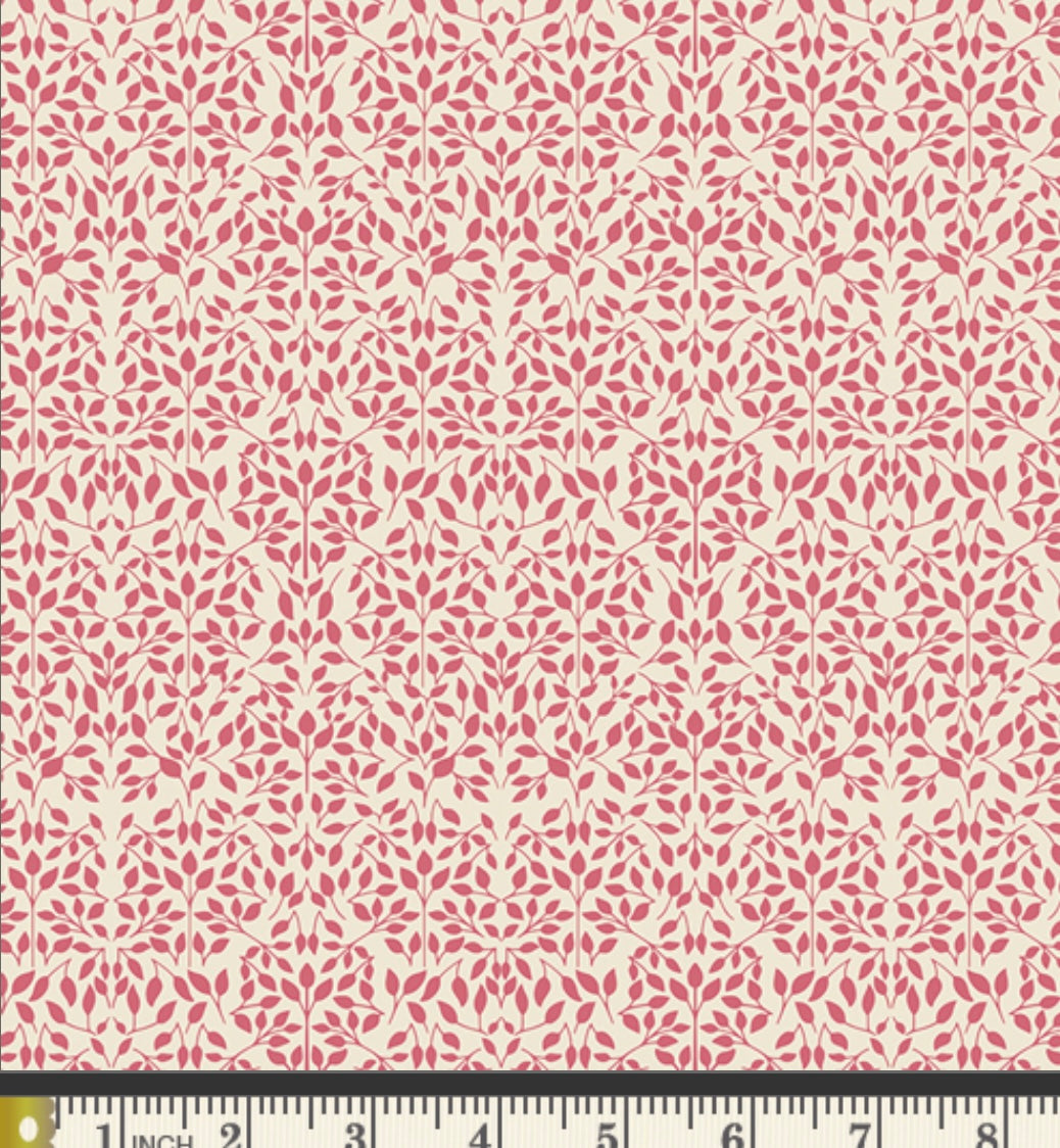 Ornate Foliage Berry - Spring Equinox Collection by Katie O’Shea - Art Gallery Fabrics