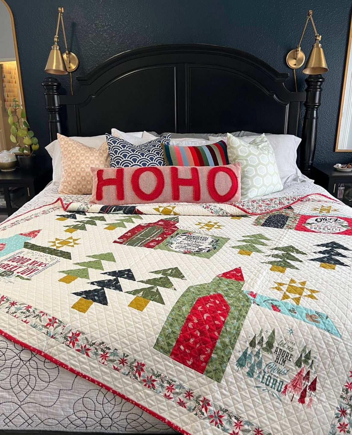 Christmas Chapel Quilt Kit - Pattern by Fancy That for Moda Fabrics