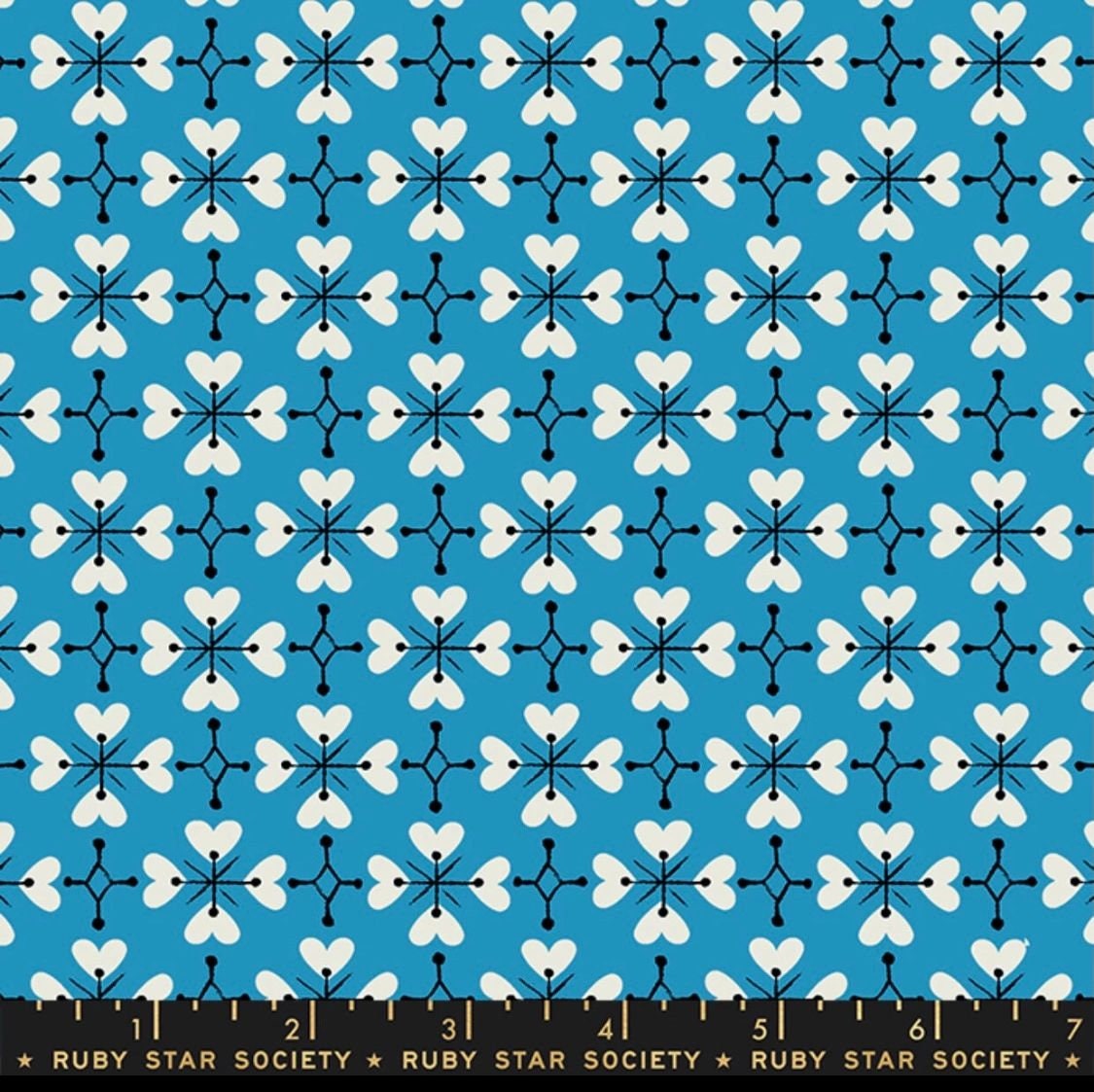 Smol Coeur de Fleur in Bright Blue - Ruby Star Society - Moda - 100% Cotton