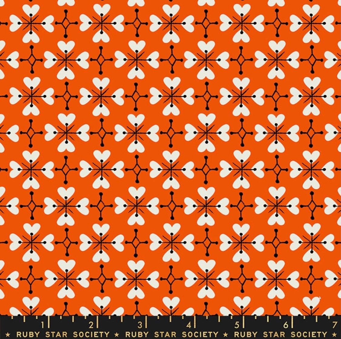 Smol Coeur de Fleur Red - Ruby Star Society - Moda - 100% Cotton