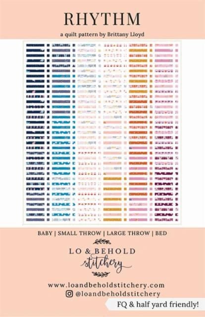 Rhythm quilt pattern by Lo & Behold Stitchery (paper only)