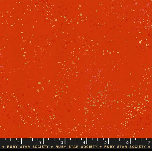 Speckled Metallic Warm Red - Ruby Star Society - 100% Cotton