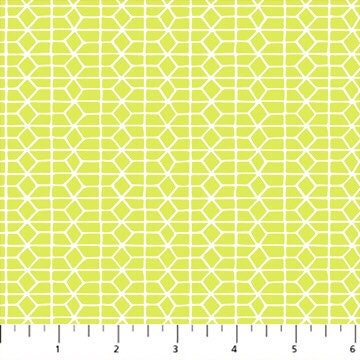 Hexies in Chartreuse - Hand Stitched Collection by Karen Lewis - Figo Fabrics - 100% Cotton