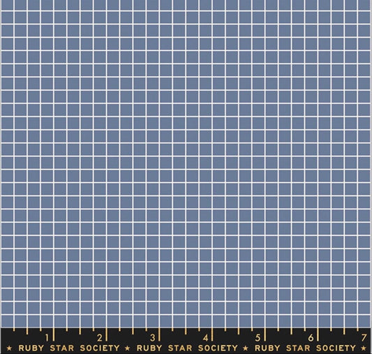 Grid - Denim - Ruby Star Society - Moda - 100% Cotton