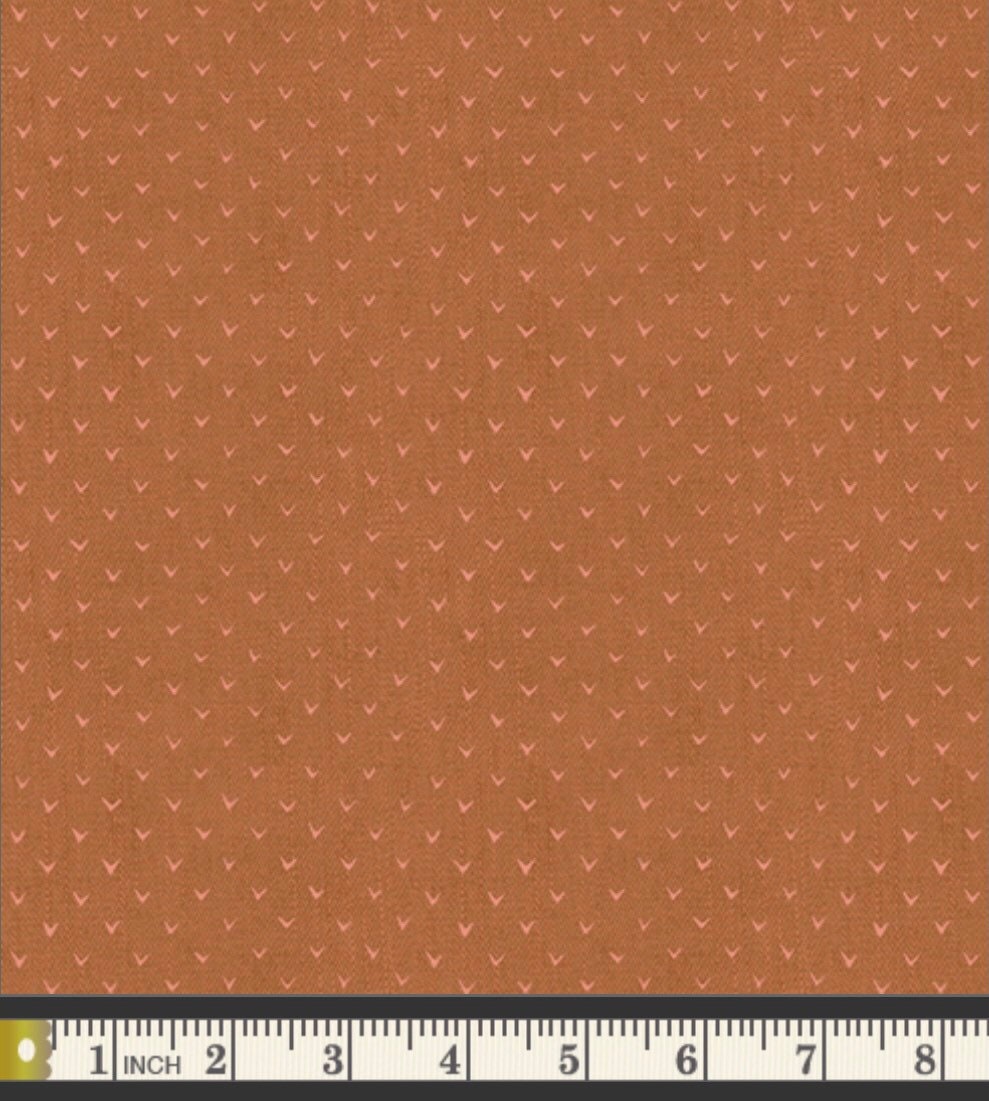 Carved Notches Copper by Katarina Roccella - Twenty Collection - Art Gallery Fabrics - 100% Cotton