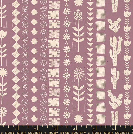 Heirloom Garden Rows Lilac - Heirloom Collection - Ruby Star Society - Moda - 100% Cotton