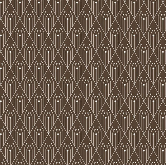 Chocolate - Diamonds - Deco Collection - Andover - 100% Cotton