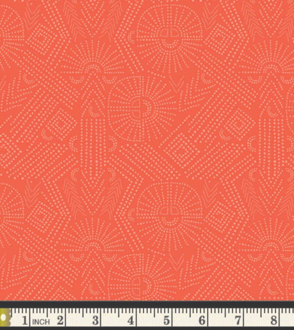 Your Path Coral by Jessica Swift - Flight Path Collection - Art Gallery Fabrics - 100% Cotton