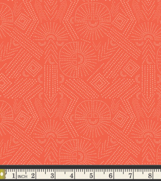 Your Path Coral by Jessica Swift - Flight Path Collection - Art Gallery Fabrics - 100% Cotton