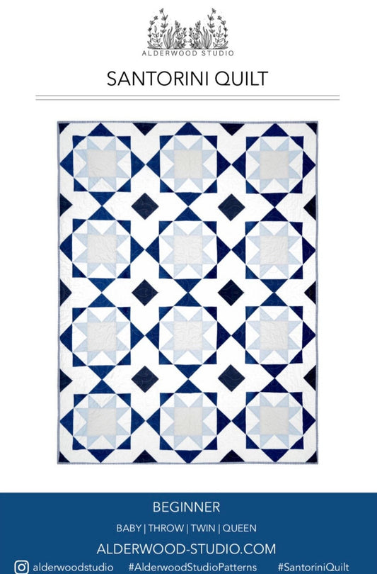 Santorini Quilt Pattern by Alderwood Studio (paper copy)