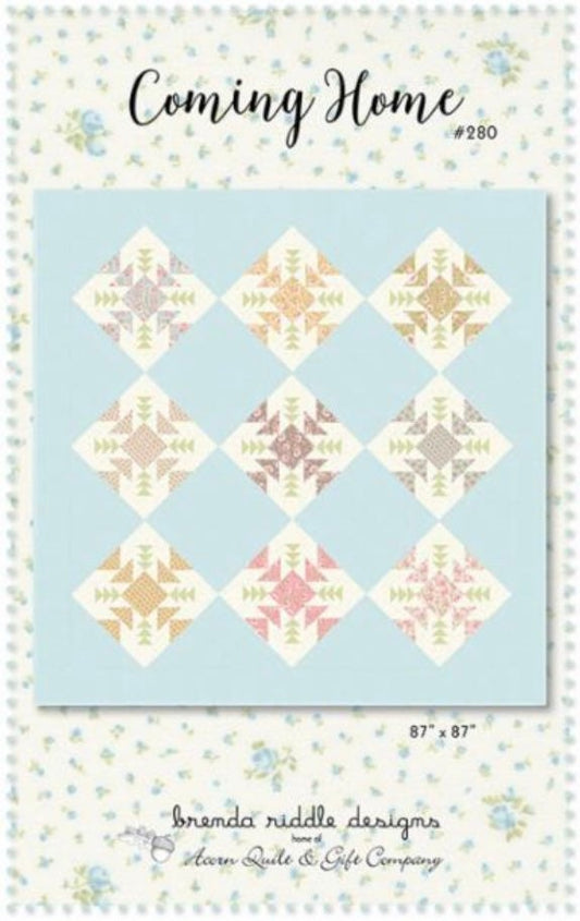 Coming Home Quilt Pattern by Brenda Riddle for Acorn Quilting (paper copy)