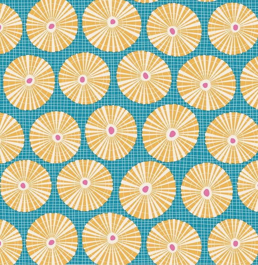 Limpet Shell in Teal - Cotton Beach Collection - Tilda Fabrics - 100% Cotton