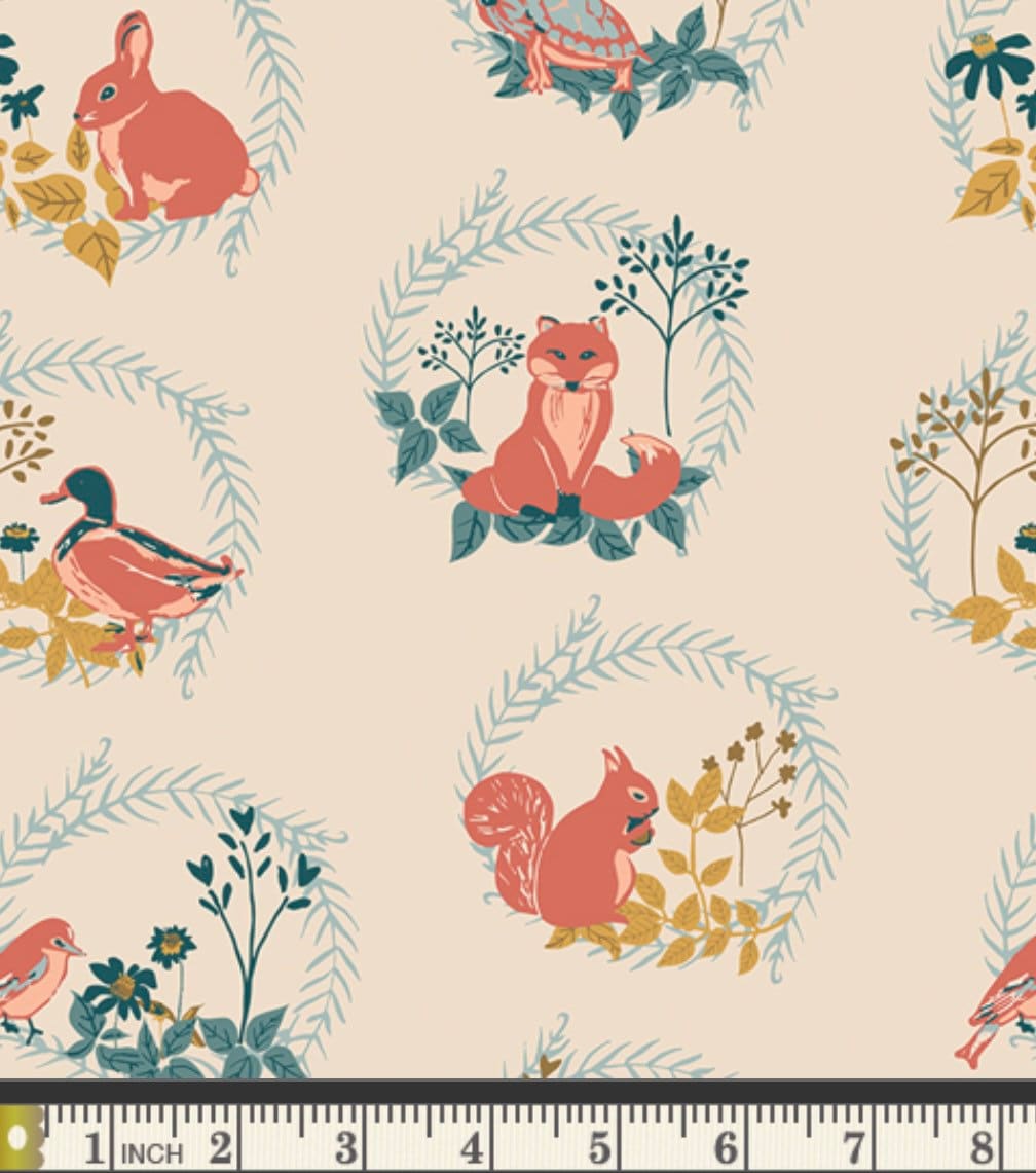 Forest Friends Six - The Season of Tribute - Listen to Your Heart by Sharon Holland - Art Gallery Fabrics - 100% Cotton