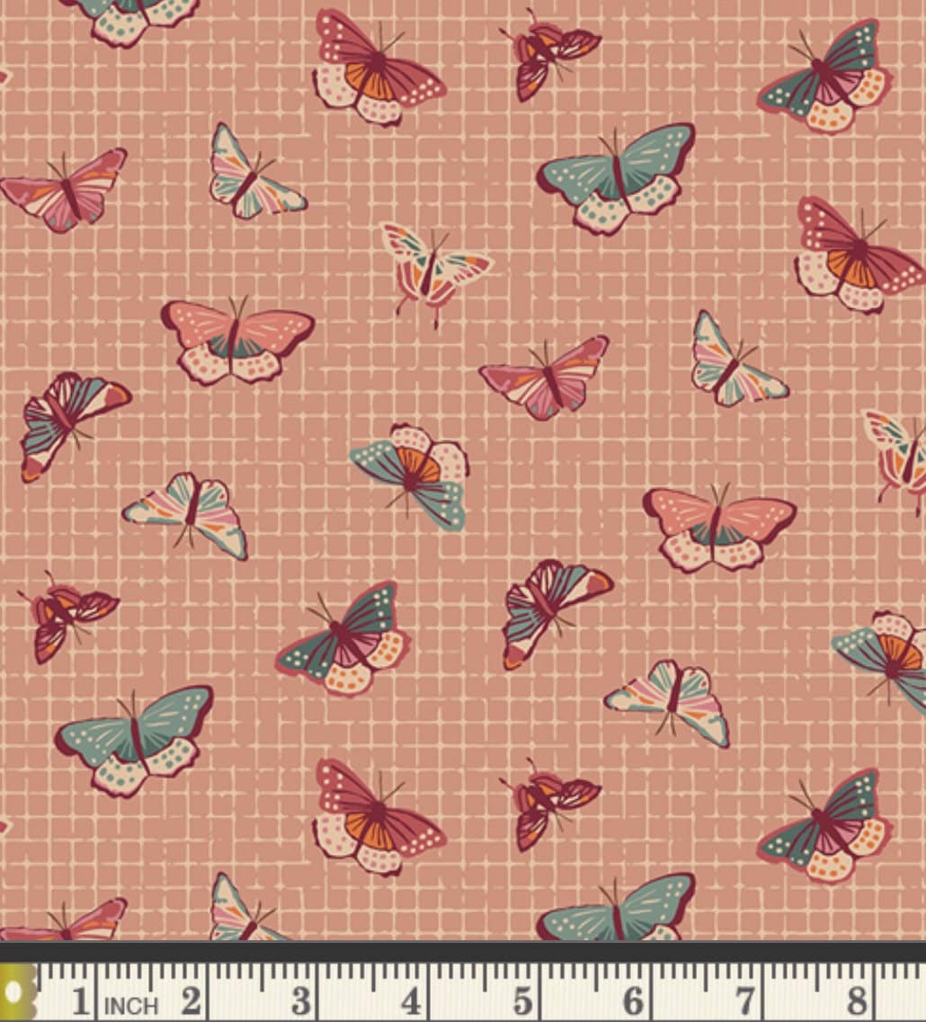 Fluttering Lattice by Maureen Cracknell - Woodland Keeper Collection - Art Gallery Fabrics - 100% Cotton