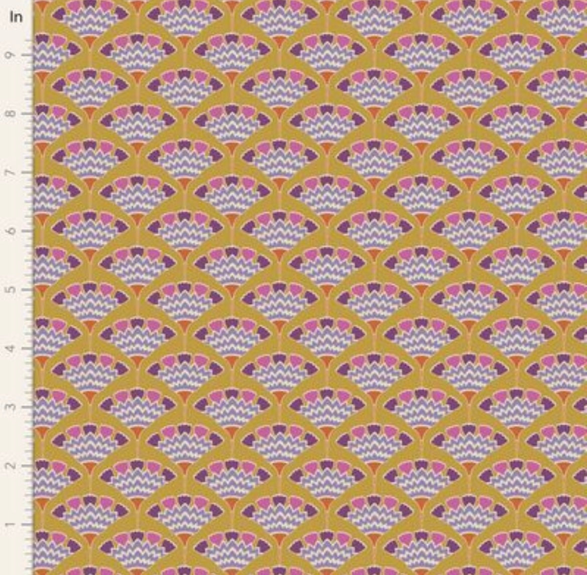 Tasselflower Mustard - Pie in the Sky Collection - Tilda Fabrics