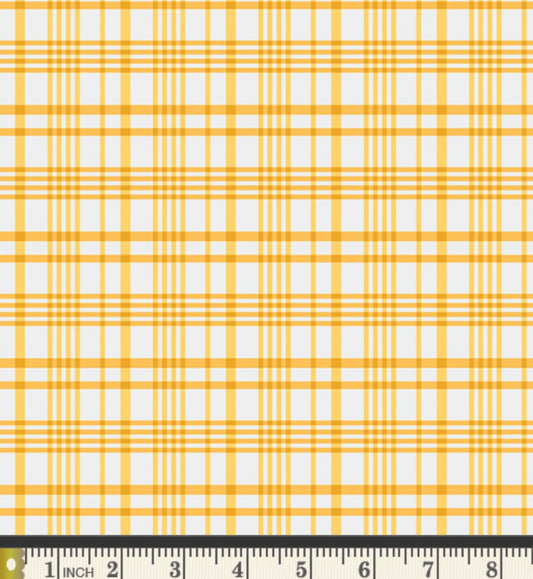 Happy Plaid Sun by Maureen Cracknell - Storyteller Plaids Collection - Art Gallery Fabrics