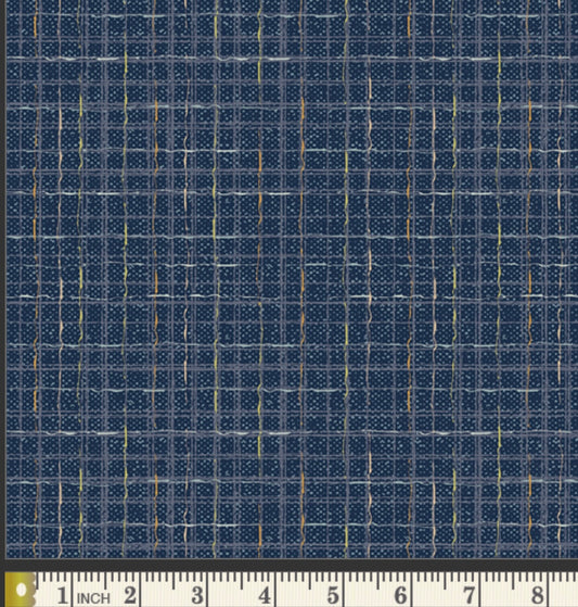 Tweed Indigo - Checkered Elements Collection - Art Gallery Fabrics