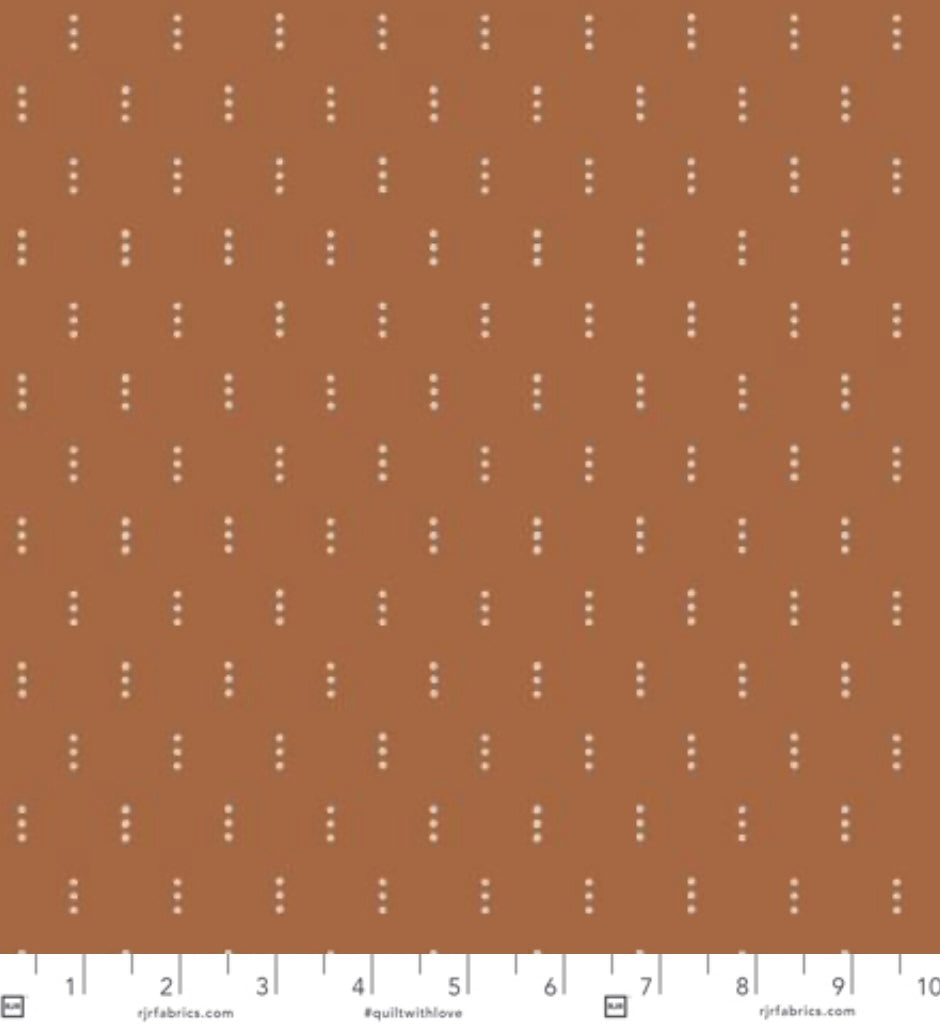 Get Out And Explore - Three Dots - Clay Fabric - Cotton + Steel