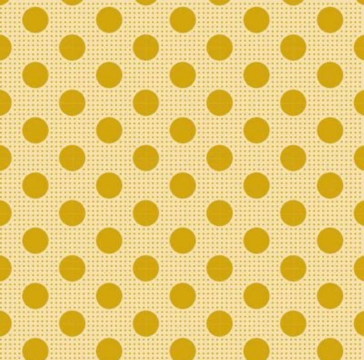 Tilda Medium Dots - Flaxen Yellow by Tilda Fabrics