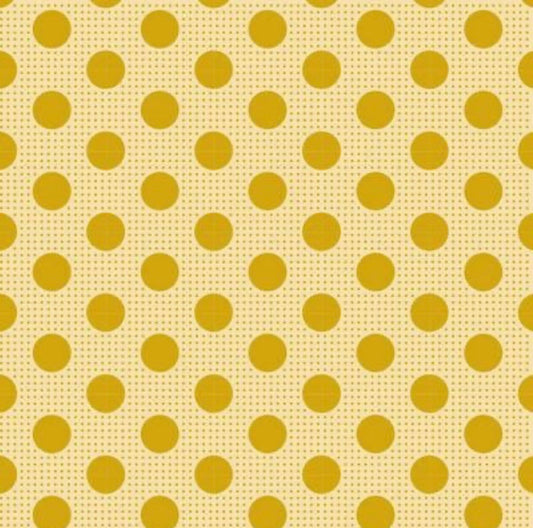 Tilda Medium Dots - Flaxen Yellow by Tilda Fabrics