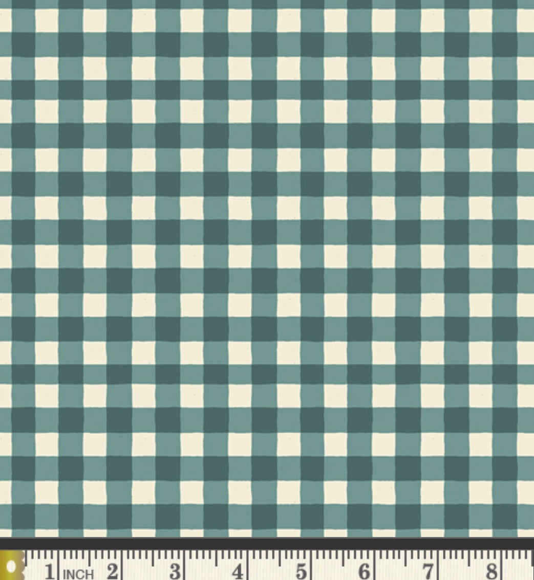 Small Plaid of my Dreams Spruce by Maureen Cracknell - Storyteller Plaids Collection - Art Gallery Fabrics